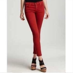 COH Thompson Coral Medium Rise Cropped Skinny 31